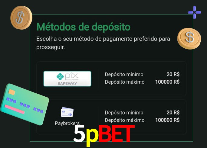 O cassino 5pbet oferece uma grande variedade de métodos de pagamento